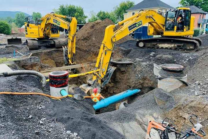 Excavation pour projets commerciaux et multi-logements.