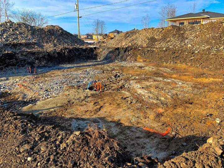 Terrassement pour construction domiciliaire Sutton