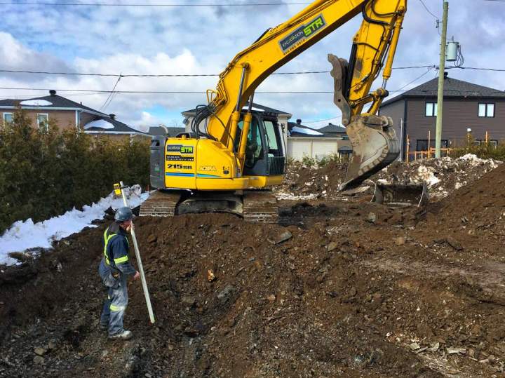 Terrassement pour construction domiciliaire Sutton