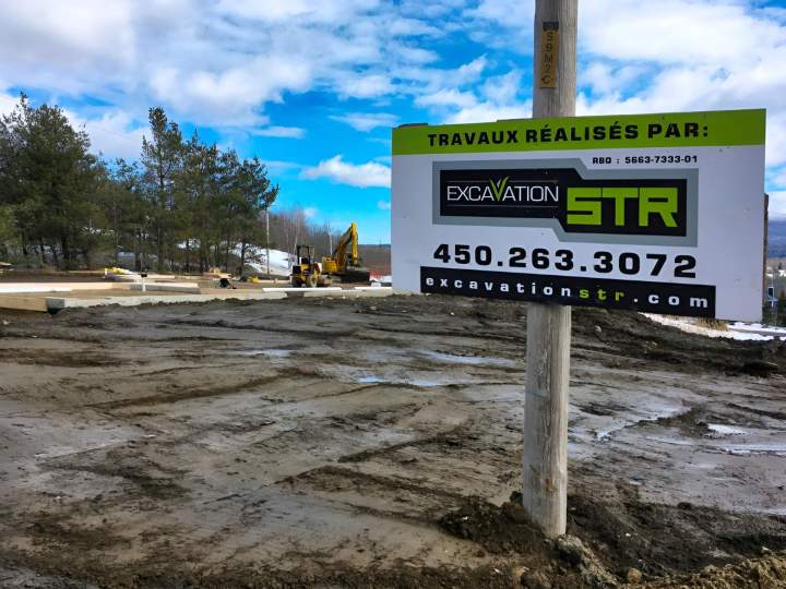Travaux d'excavation maison Sherbrooke
